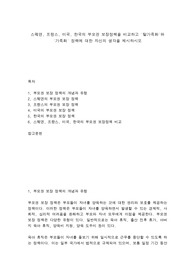 스웨덴, 프랑스, 미국, 한국의 부모권 보장정책을 비교하고 &#039;탈가족화&#039;와 &#039;가족화&#039; 정책에 대한 자신의 생각을 제시하시오