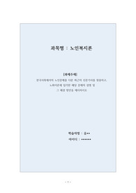 노인문제의 이슈와 노화이론 적용 및 그 해결방안