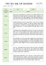 관찰일지 만2세  1학기 10명