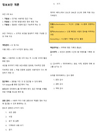 정보보안개론 [면접대비용 키워드 정리]