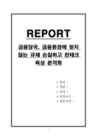 세계금융위기에 대처하기 위한 금융 규제 개선 정책