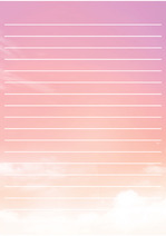 아이패드 굿노트 편지지 양식 , 핑크빛 하늘 구름
