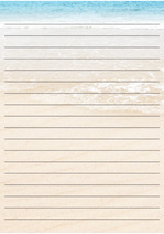 굿노트 편지지 PDF , 푸른 바다 모래사장