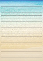아이패드 굿노트 편지지 양식 , 푸른 바다 모래사장