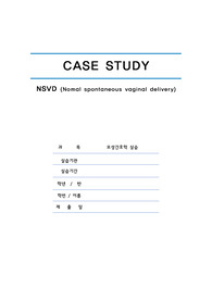 NSVD(질식분만) 케이스스터디 (간호진단/과정 2개)