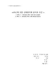 HPLC에 의한 산화방지제 분석과 조건