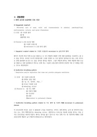 4개 간호진단 정의, 증상과 관련 요인을 통한 간호진단 도출, 도출의 근거