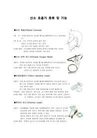 산소 호흡기 종류 및 기능