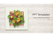 꽃 빨간 고급 PPT 템플릿 다이어그램 그래픽 타입 flow 차트 아이콘