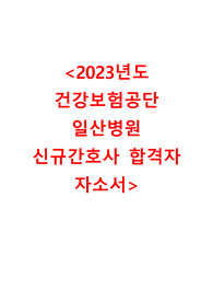 2023년도 국민건강보험공단 일산병원 신규간호사 합격 자소서