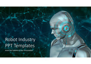 휴머노이드 로봇 산업 고급 PPT 템플릿 다이어그램 그래픽 타입 flow 차트 아이콘