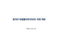 헝가리 위험물(SEVESO)규정 개관