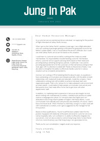 외항사 승무원 3곳 합격 자기소개서 Cover letter