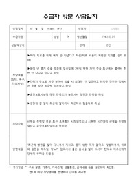 노인장기요양보험 방문요양 라운딩 가상 상담일지 6일치