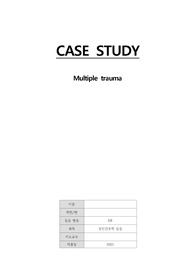 multiple trauma 케이스 응급실편 간호진단x 간호과정 x