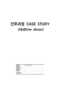 성인간호학실습 임상사례연구보고서(CASE STUDY)_간농양 간호진단5개 및 간호과정 3개