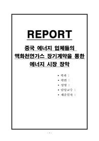 중국 에너지 업체들의 액화천연가스 장기계약을 통한 에너지 시장 장악