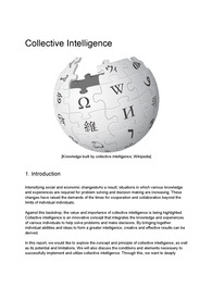 [영문] 집단지성 Collective Intelligence_ Concepts and Applications