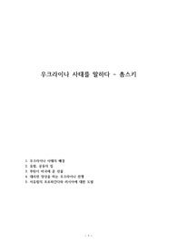 우크라이나 사태를 말하다