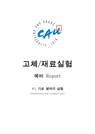 중앙대학교 고체재료실험 기초 열처리 실험(Fundamental heat treatment test) 예비 레포트