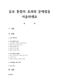 유보 통합의 효과와 문제점을 서술하세요