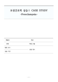 모성간호학 자간전증케이스,