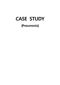 [응급실 실습]폐렴 pneumonia 간호과정 case study (간호진단 5개, 간호과정 2개)