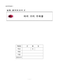 [A+ 보고서] 여러가지 수화물 (결과보고서)
