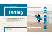178 서핑하는 남자 바다 배경 여름 테마 PPT by 아기팡다