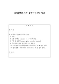 중심한정주의와 주변한정주의 비교