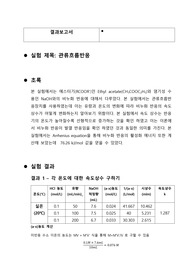 관류흐름반응 결과보고서
