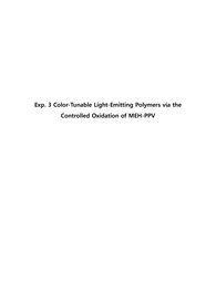 exp3. Color-Tunable Light-Emitting Polymers via the Controlled Oxidation of MEH-PPV