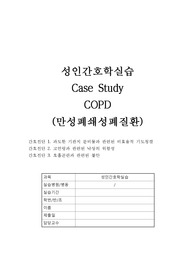 성인간호학 COPD casestudy (문헌고찰,진단 3개, 과정2개)