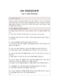 여성건강간호학 vism case 7 Carla Hernandez 퀴즈 및 내용정리, 디브리핑 보고서