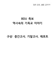 BDU 역사속의 기독교 이야기 족보