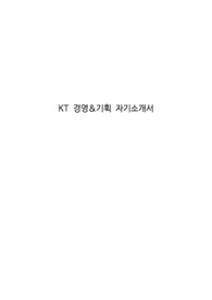 KT 경영&amp;기획 자기소개서