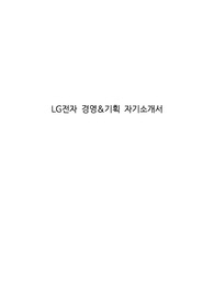 LG전자 경영&amp;기획 자기소개서