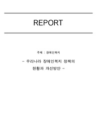 장애인 복지에 관한 고찰