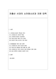저출산 시대의 소아청소년과 지원 대책
