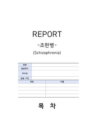 A+, 정신간호학, 조현병, Schizophrenia), case study, 간호진단 4개, 간호과정 2개