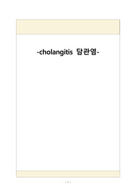 담관염 케이스스터 간호진단 2개, 간호중재 5개 이상