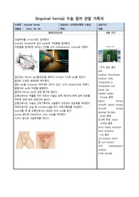 A+) 서혜부 탈장 수술 절차 및 수술실 간호사 역할