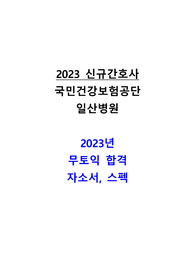 (2024 대비) 2023 국민건강보험공단 일산병원 신규간호사 합격자소서 + 무토익 합격 스펙