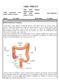 A+) 성인간호학 수술실 케이스 직장암, 저위전방절제술