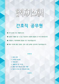 2023 간호직 공무원 합격 자기소개서