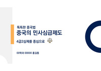 [독특한 중급법] 중국의 민사심급제도 4급2심제
