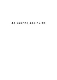 주요 내분비기관의 구조와 기능