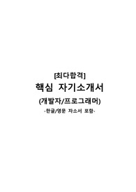 [최다합격] 핵심 자기소개서 공략집 (개발자,프로그래머)