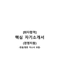 [최다합격] 핵심 자기소개서 공략집 (경영지원)