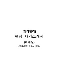 [최다합격] 핵심 자기소개서 공략집 (마케팅)